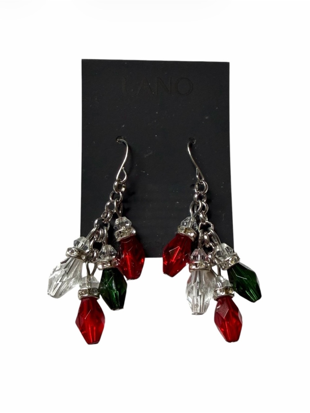 Christmas Light Bulb Design Dangle Earrings